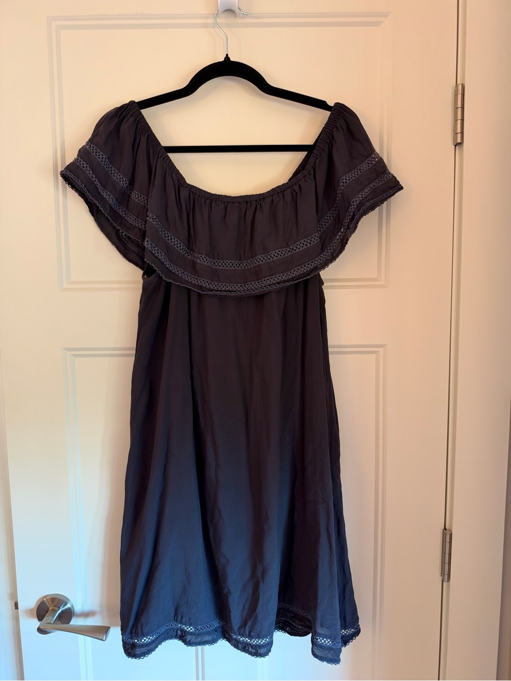 Aritzia One-Shoulder Black Dress with Lace Trim
